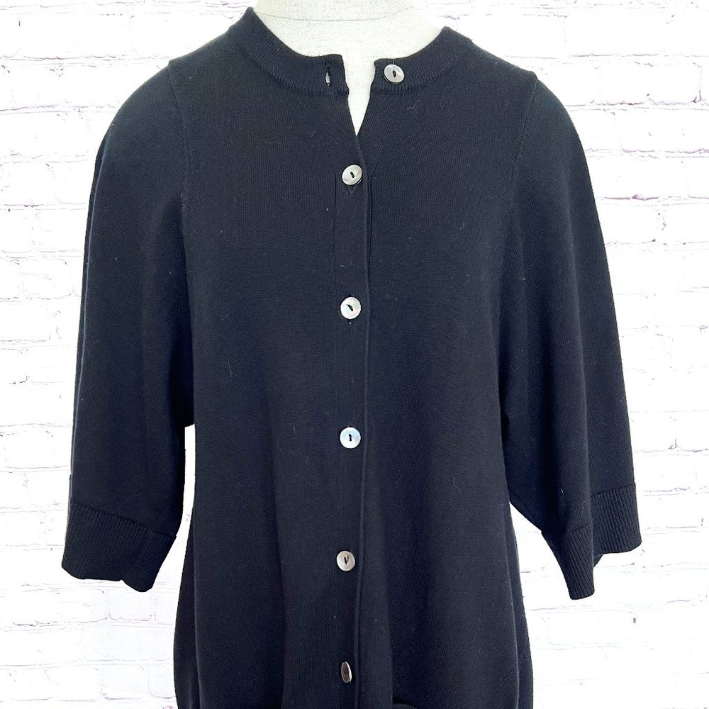 Vince Cashmere Blend Cardigan Long Black - Size Medium